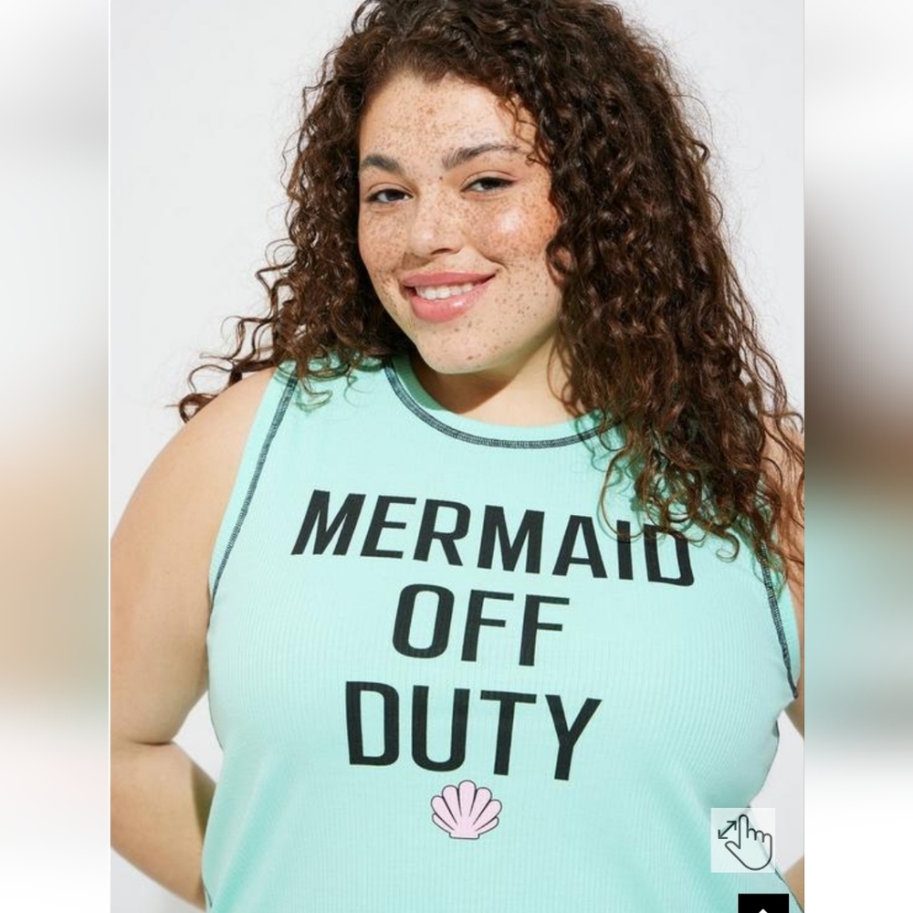 Mermaid Off Duty Tank Top - Mint
